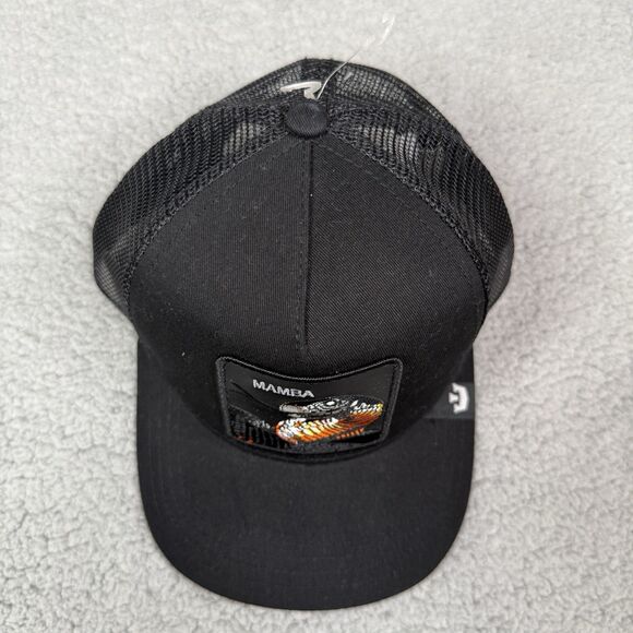 Goorin Bros The Farm Hat Cap Snap Back Black Mamba Snake Patch Mesh Trucker NWT - Picture 9 of 10